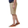 thumbnail image 2 of Haggar Men's Cool 18 Pro Straight Fit Stretch Solid Flat Front Short, Khaki, 40, 2 of 2