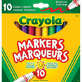 thumbnail image 2 of Crayola Broad Line Marqueurs 10 Unités, Couleurs Classiques (Lot de 4), 2 of 2