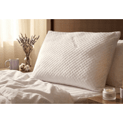 Comfy Bamboo World Lavender Infused Pillow Queen 20x30 in, Breathable Poly Fill Bed Pillow for Relaxing Comfort