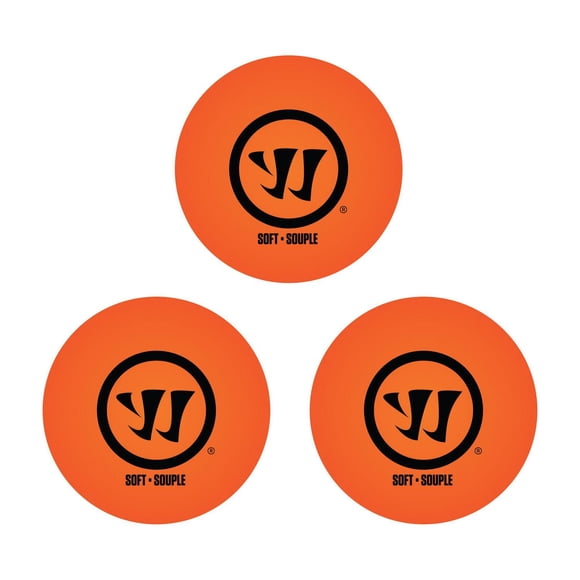 Warrior Street Hockey Balls - 3 Pack - Soft - Orange
