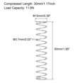 thumbnail image 3 of Unique Bargains 10mmx0.7mmx50mm 304 Stainless Steel Compression Spring 11.8N Load Capacity 5 pcs, 3 of 5
