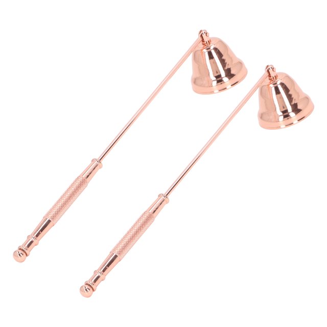 2PCS Candle Snuffer, Long Handle, Metal Flame Snuffer Cover, Bell Shape, Wick Extinguishing Tool for Candles