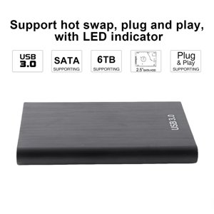 SSD Pièce jointe USB 3.0, USB 3.0 Boîtier de disque dur externe compact alliage d'aluminium portable pour disque dur pour ordinateur portable