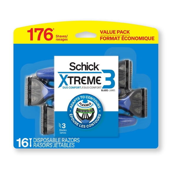 Schick Xtreme3 Mens Refresh Disposable Razor, Value, 16 Disposable Razors