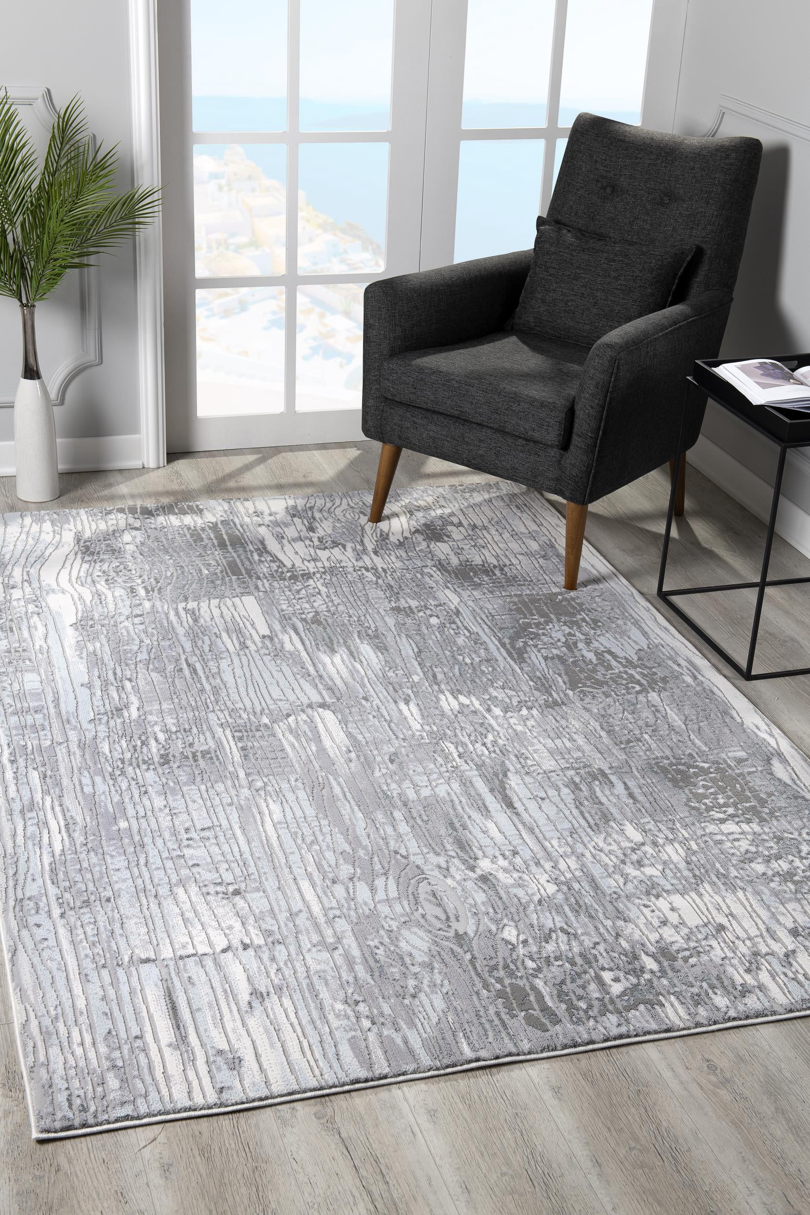 Rug Branch Oasis Collection Tapis de couloir abstrait moderne