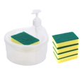 thumbnail image 3 of Dish Soap Dispenser and Sponge Holder, Empty 1000ml Capacity Liquid Pump Bottle Clear, 3 of 9