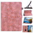 thumbnail image 3 of FJLBDE Étui pour Amazon Kindle Fire 7 (12e Gén., Version 2022), Portefeuille Folio à Rabat en Cuir PU à Motif Floral Embossé avec Support, Rose, 3 of 7