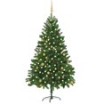 thumbnail image 1 of vidaXL Artificial Pre-lit Christmas Tree with Ball Set 210 cm Green, 1 of 5