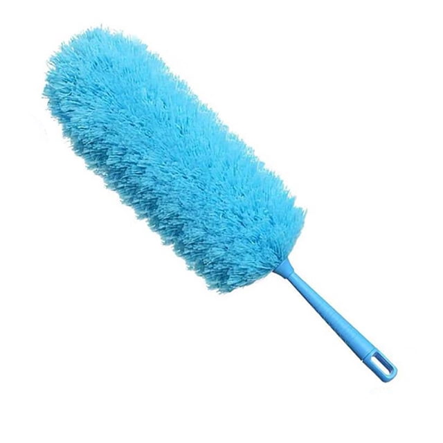 Oleegame 1PC Removable And Washable Telescopic Dust Collector Microfiber Cleaning Brush Blue