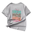 thumbnail image 3 of MEZZALL T-Shirts Multicolores Décontractés pour Enfants à Motif de Lettres Imprimé, Col Rond, Manches Courtes, Gris, 100, 3 of 6