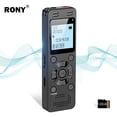thumbnail image 1 of RONY 128GB Digital Voice Recorder: 9296 Hours Rechargeable Voice Activated Recording Device with Playback for Lectures Meetings Interviews, 1 of 9