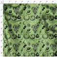 thumbnail image 4 of Soimoi Crepe Silk Fabric Mix Fruits Print Sewing Fabric Yard 42 Inch Wide, 4 of 6