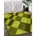 thumbnail image 3 of Ahgly Tapis Rectangulaire Lavable en Machine Vert Transitionnel, 5 Pieds x 8 Pieds, 3 of 7