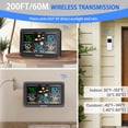 thumbnail image 4 of Geevon Upgraded HD Display Weather Station Wireless Indoor Outdoor Thermometer, Digital Weather Thermometer Temperature Humidity Monitor with Barometer, Calendar, and Adjustable Backlight, 4 of 8