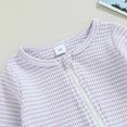 thumbnail image 4 of MeetoTime Baby Clothes Round Neck Long Sleeved Jumpsuits Infant Toddler Striped Zipper Rompers Crawling Clothes, 4 of 6