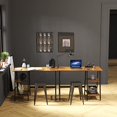 thumbnail image 2 of SHW Trestle Home Office Computer Desk, Walnut, 2 of 5