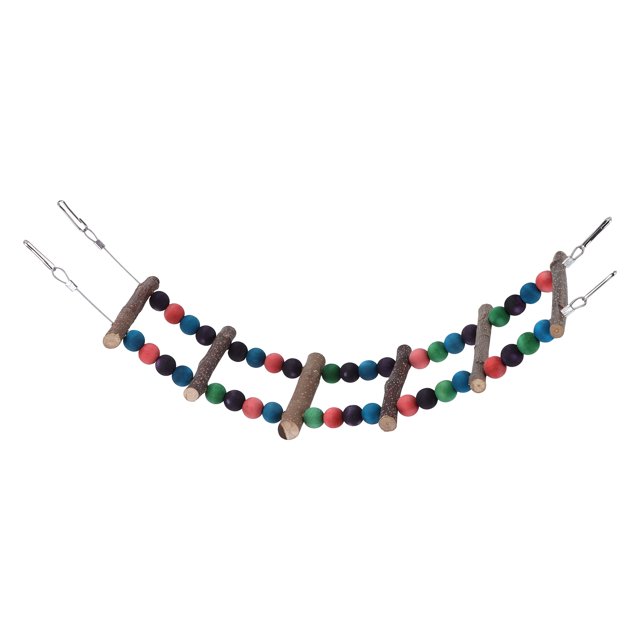 Loewten Bird Ladder Bridge, Multiple Applicable Pets Hanging Wooden Ladder For Birds For Hamsters For Honey Gliders