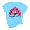 thumbnail image 5 of Meichang Hauts pour Femmes Chemise Tendance de la Saint-Valentin Hauts Mignons Imprimé Cœur Hauts de Vacances Manches Courtes Col Rond Décontracté Chandail Blouses, 5 of 5