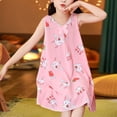 thumbnail image 4 of Penkiiy Chemises de Nuit Filles Douces Vêtements de Nuit Nuisette Manches Volantées Rabbit Pyjamas 1-8 Ans Rose, 4 of 6