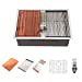 thumbnail image 3 of 27 Inch Undermount Workstation Kitchen Sink Beslend Stainless Steel Single Bowl 16 Gauge 10 Inch Deep Kitchen Sink, 3 of 10