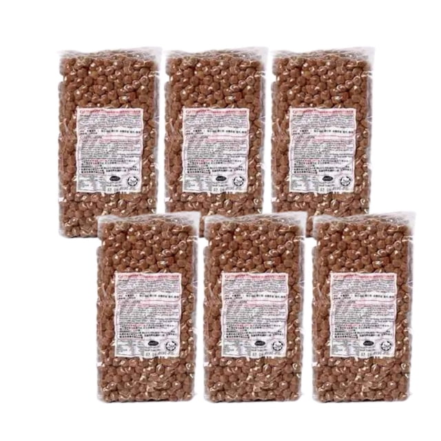 Sunny Syrup Food Tapioca Pearl 1kg, a premium-quality ingredient ideal for bubble tea, desserts, and beverages. The image shows six clear plastic bags filled with brown tapioca pearls, each labeled with product details. These pearls are made from high-quality tapioca starch, offering a smooth and chewy texture. Perfect for enhancing bubble tea or adding texture to puddings and other recipes.