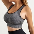 thumbnail image 4 of FAIWAD Women's 3 Pack Racerback Workout Tank Tops Basic No Underwire Athletic Stretch Padded Bralettes, 4 of 7