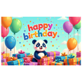 thumbnail image 2 of Happy Birthday Flaming Backdrop Decoration Banner Party Supplies Photography Props Celebration Decor Background Event Display, 2 of 4