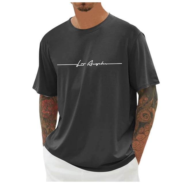Puawkoer T-Shirt Surdimensionné pour Homme T-Shirts Vintage pour Homme Shorts pour Homme T-Shirt d'Été pour Homme T-Shirts à Col en V pour Homme T-Shirts pour Homme Col en V Col Rond T-Shirts à Manches Courtes pour Homme T-Shirts Graphiques pour Homme T-Shirt avec