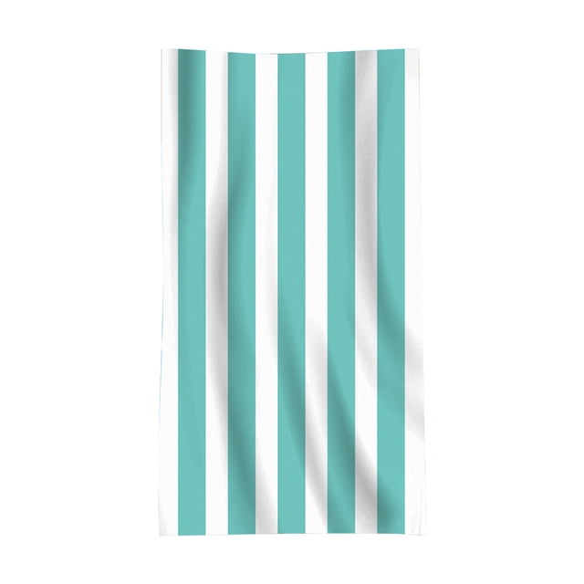 Green Microfiber Beach Towel Green Stripe Large Size 80X160Cm #0ROR0