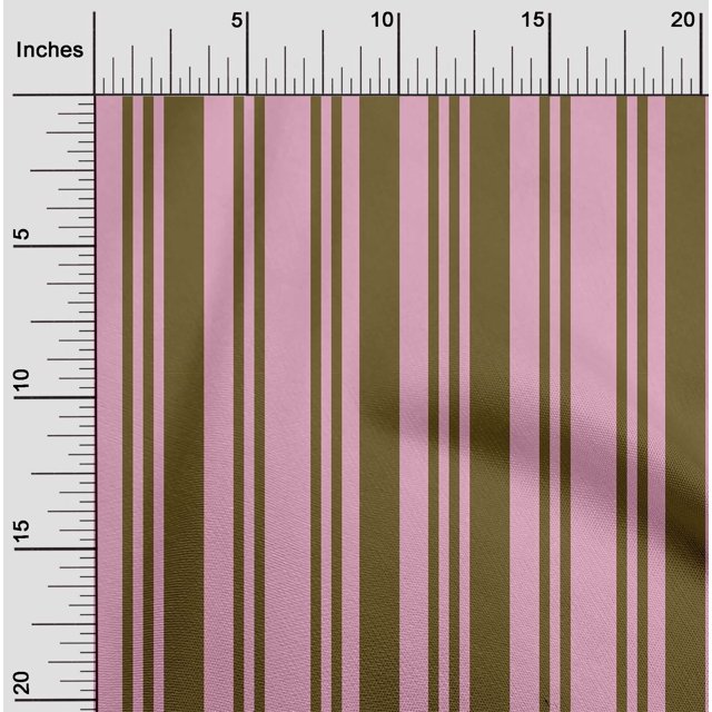 oneOone Silk Tabby Fabric Bayadere Stripe Print Fabric By Yard 42 Inch Wide