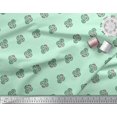 thumbnail image 3 of Soimoi Moss Georgette Fabric Floral Block Print Fabric by The Yard 42 Inch Wide, 3 of 5