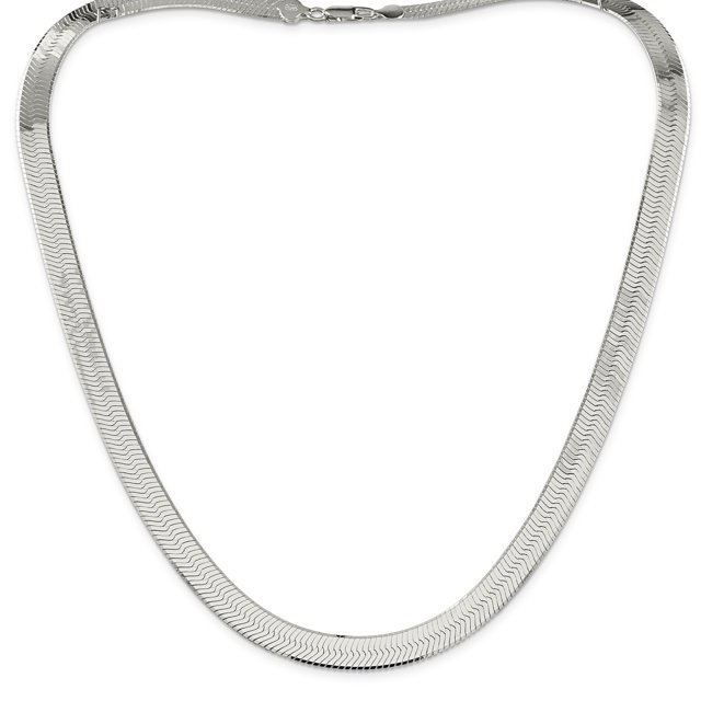 925 Sterling Silver 8.75mm Magic Herringbone Chain 18 Inch