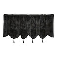 thumbnail image 2 of Dvkptbk Short White/Balck Sheer Curtains 45 Inch Length 2 Panels, Balance Light & Privacy Clip Texture Small Window Curtain for Bedroom, Dual Rod Pockets Basement/Living Room/Kitchen Drapes,, 2 of 7