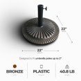 thumbnail image 3 of Four Seasons Courtyard 22 Inch Umbrella Base Fits Up To 2" Umbrella Pole, 3 of 7
