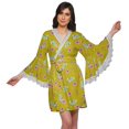 thumbnail image 1 of Moomaya Peignoir en Coton pour Femmes Robe de Chambre Imprimée Courte Peignoir de Douche Nuptiale, 1 of 6