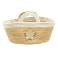 thumbnail image 2 of Water Hyacinth Storage Basket with Star Plaque and Cotton Rope Trim, 2 of 9