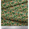 thumbnail image 3 of Soimoi Polyester Crepe Fabric Leaves & Fox Face Cartoon Fabric Prints by Yard 52 Inch Wide, 3 of 3