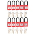 thumbnail image 1 of Lockout , Impact Resistance Lockout Lock Convenient Practical Sturdy With 10pcs For Factories Construction Sites, Hospitals For Worker Yellow,Red, 1 of 8