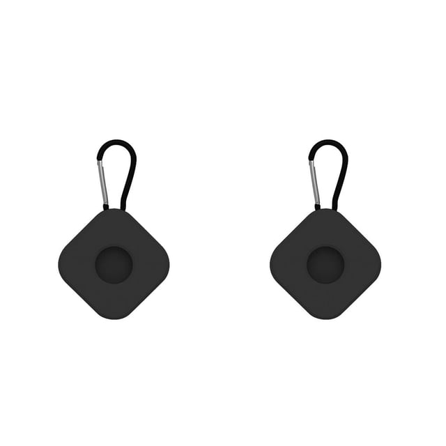 Ruiboury For Airtags Silicone Protective Sleeve For Locator Anti-lost Device Protective Sleeve Dropship Black 2Set