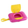 thumbnail image 4 of Boîte de Lingettes Humides Boîte de Lingettes Humides de Voyage Boîte de Mouchoirs Humides de Voyage Bébé Nourrisson Extérieur Poussette de Voyage Boîte de Lingettes Humides Étui Distributeur Rose&Jaune, 4 of 8