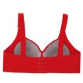 thumbnail image 4 of Bigersell Bras for Women Full-Coverage Wire-Free Bra Style T-10 Non-Slip Support Bra T-10-Red, 4 of 4