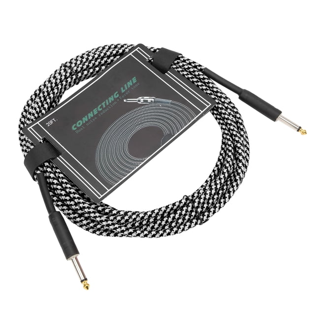 Musical Instrument Cable, Wear-Resistant Stable Transmission Audio Cord With Nickel-Plated Plug For Guitar Bass Playing Red,Blue,Yellow,Green,White