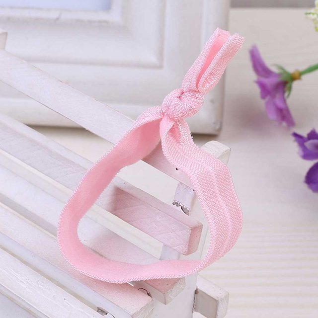 Hair Ring Seamless High Elasticity Knotted Adjustable Ponytail Holder Colorful Hairs Rope Scrunchies Accessories Multi Color Light Pink