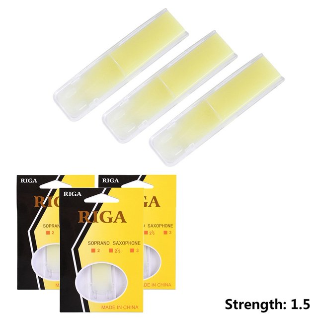 High Quality 3-pack Soprano Sax Reeds Saxophone Resin Reed Strength 1.5,2.0,2.5