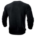 thumbnail image 4 of vdgthytj Plush Sweatshirt for Men Fall Comfy Warm Long Sleeve Crewneck Pullover Thick Padded Solid Color Tops, 4 of 7