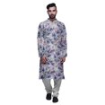 thumbnail image 1 of Atasi Ensemble Kurta-Pyjama Long en Coton pour Hommes, Kurta-Pyjama Décontracté de Designer, Vêtements, 1 of 5