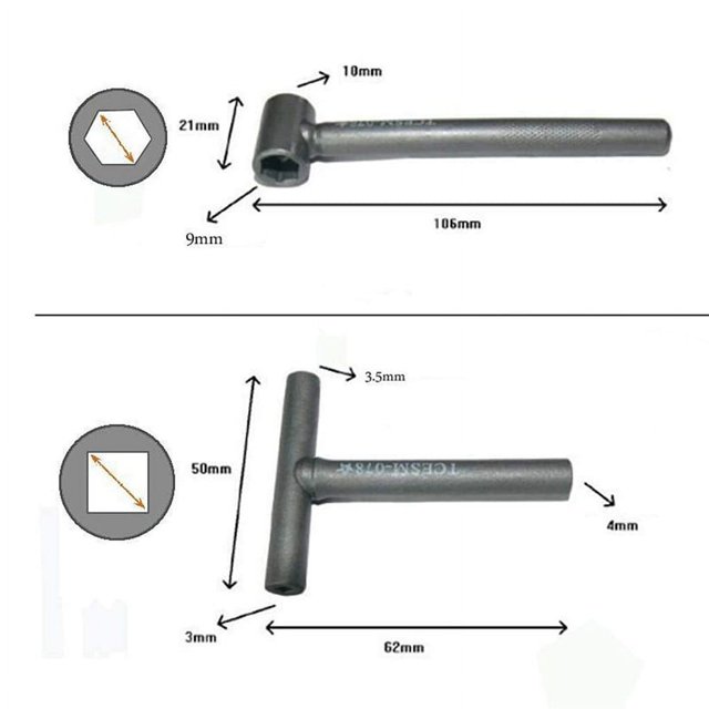 3 Pcs Engine Valve Screw Adjusting Spanner Tool Valve Clearance Adjustment Tools + Feeler Gauge 0.005 - 0.020 Inch