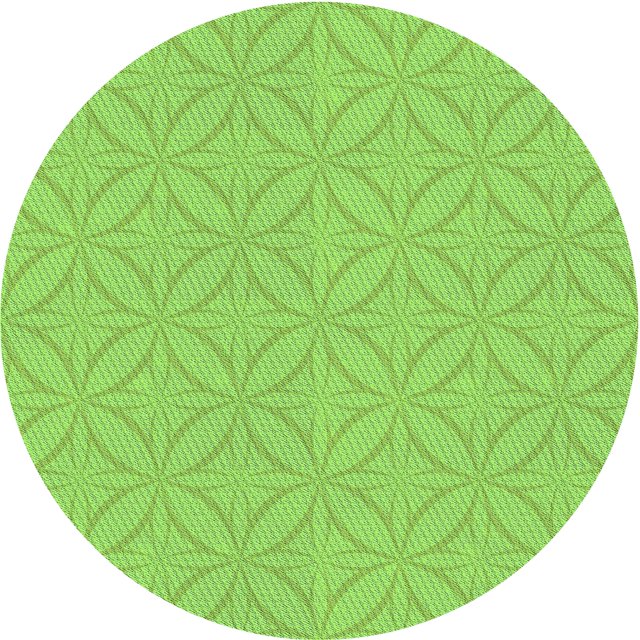 Ahgly Company Tapis d'Intérieur Ronds Transitionnels Vert Pois Lavables à la Machine, 5 Pieds Rond