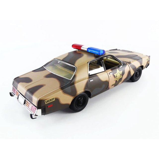 1978 Monaco Camouflage Brun Hazard County Sheriff Modèle Réduit de Voiture 1/18 par Greenlight 19117
