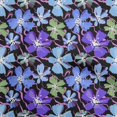 thumbnail image 1 of oneOone Polyester Spandex Purplish Blue Fabric Floral Sewing Craft Projects Fabric Prints By Yard 56 Inch Wide, 1 of 4